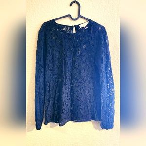 VINTAGE Michael Kors Black Lace long sleeve blouse